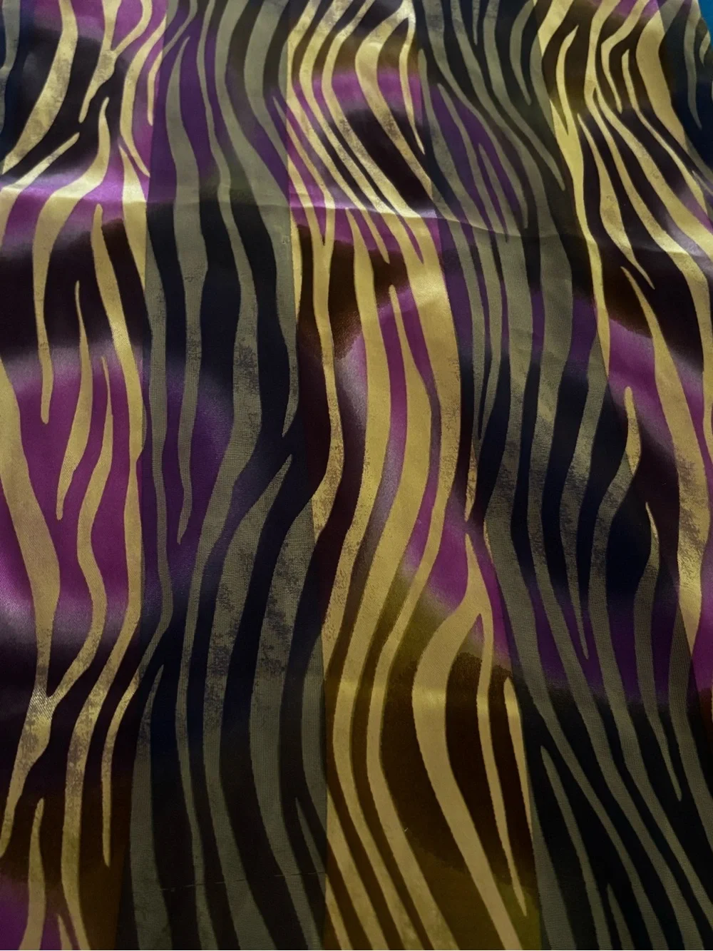 Purple and Silver Zebra Stripe Lightweight Scarf with a silk feel